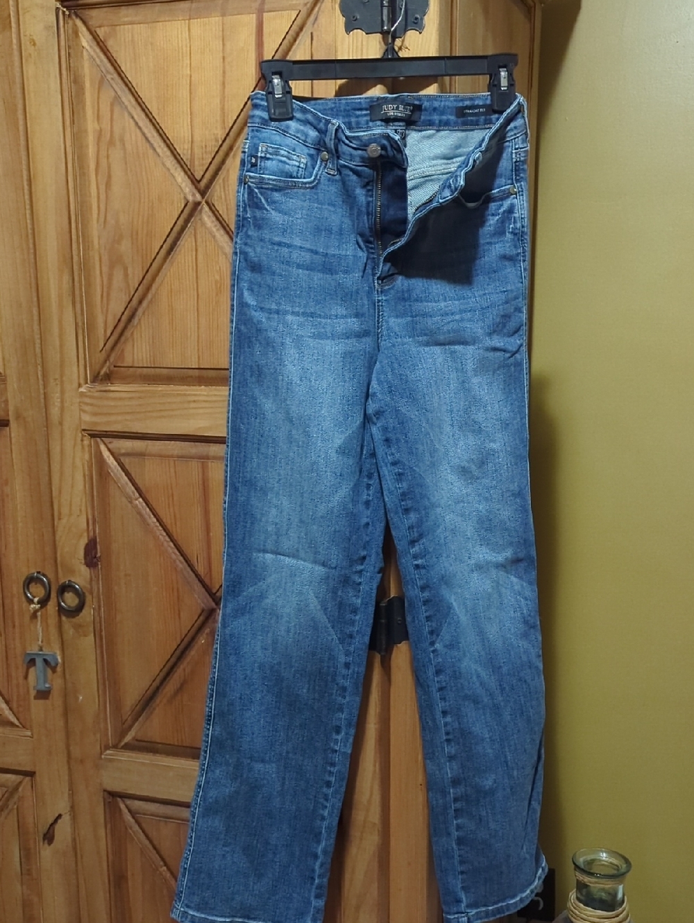 Judy Blue Classic Straight-Leg Blue Jeans